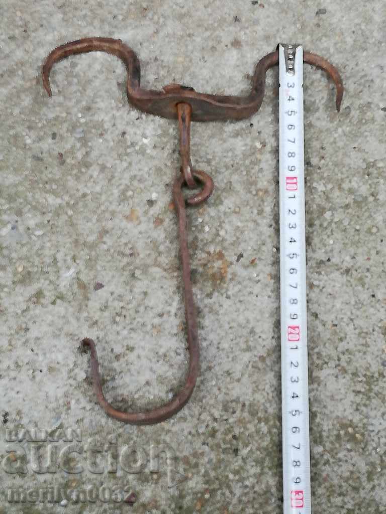 Delivery of An old forged scraping hook, double twin Delivery of An old forged scraping hook, double twin