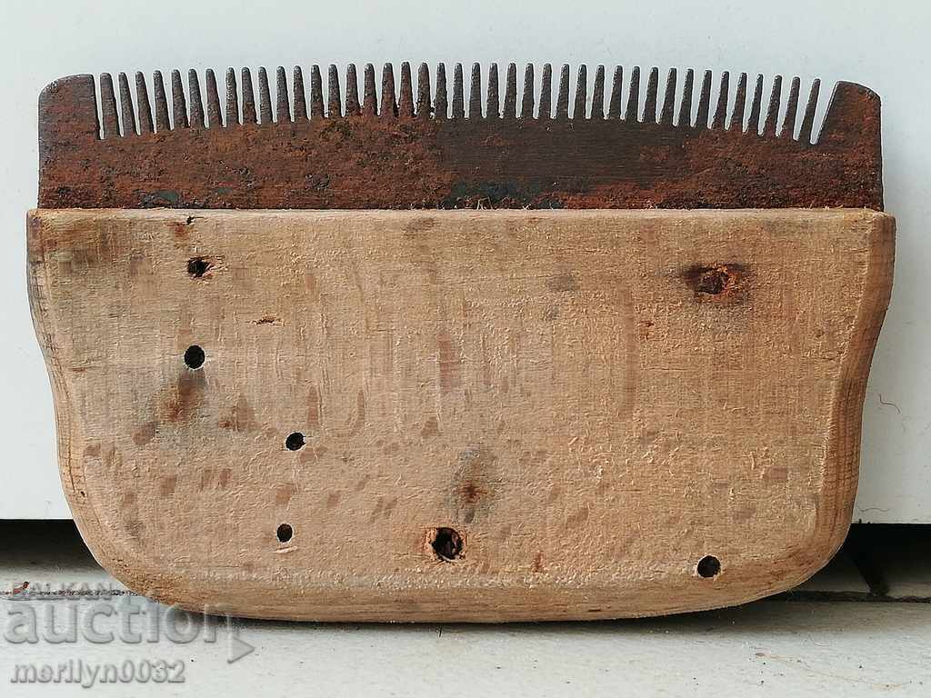 Old chest for horse, comb, chess, combs