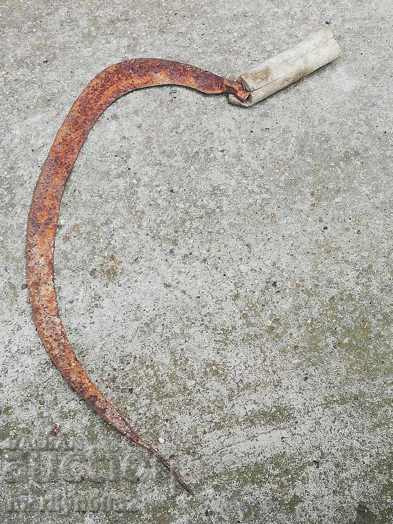Old forged sickle farm wrought iron tool with price 31.00 BGN | € 15.85 Old forged sickle farm wrought iron tool with price 31.00 BGN | € 15.85
