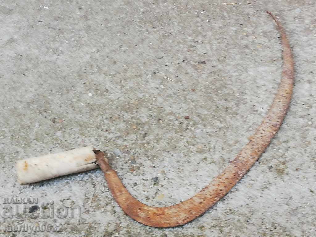 Old forged sickle farm wrought iron tool - 6 Old forged sickle farm wrought iron tool - 6