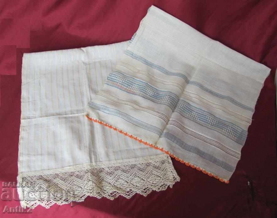 19ος αιώνας 2 κομμάτια Messenger πετσέτες