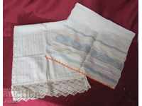 19ος αιώνας 2 κομμάτια Messenger πετσέτες