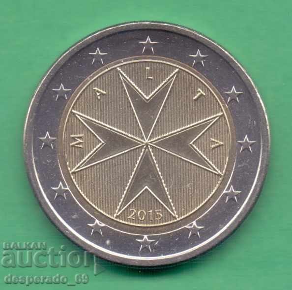 (¯`'•.¸ 2 euro 2015 MALTA aUNC ¸.•'´¯) (¯`'•.¸ 2 euro 2015 MALTA aUNC ¸.•'´¯)