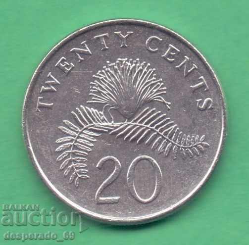 (20 cent 1997 SINGAPORE aUNC)