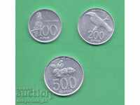(¯`'•.¸   100+200+500 рупии 1999-2003  ИНДОНЕЗИЯ UNC-¸.•'´¯)