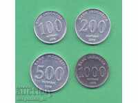 (¯`'•.¸ 100+200+500+1000 ρουπίες 2016 ΙΝΔΟΝΗΣΙΑ UNC ¸.•'´¯)