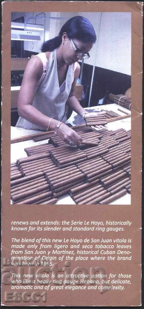 Brochure (flyer) Visit to the Cigar Factory 2014 from Cuba with price 2.00 BGN | € 1.02 Brochure (flyer) Visit to the Cigar Factory 2014 from Cuba with price 2.00 BGN | € 1.02