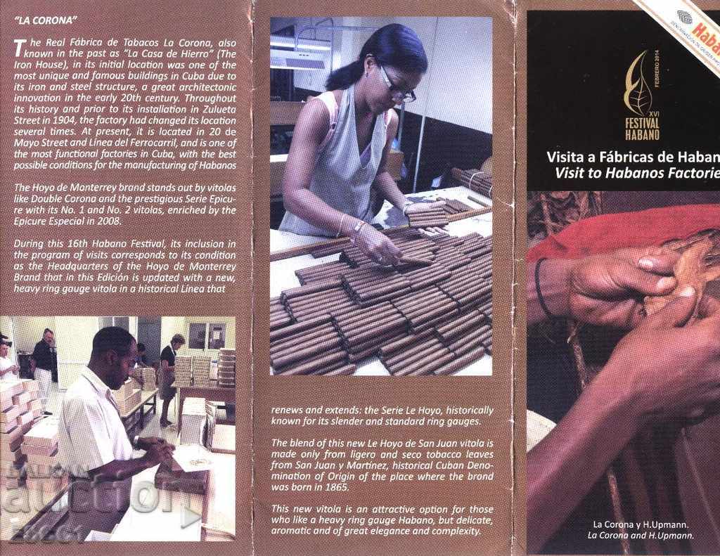 Auction Brochure (flyer) Visit to the Cigar Factory 2014 from Cuba Auction Brochure (flyer) Visit to the Cigar Factory 2014 from Cuba