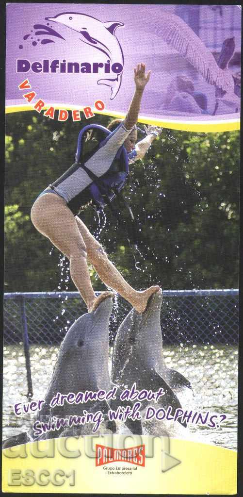 Broșură (fluturaș) Dolphinarium Dolphins from Cuba