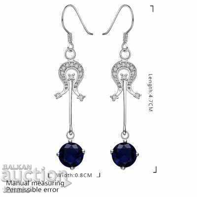 Blue quartz earrings with price 16.00 BGN | € 8.18