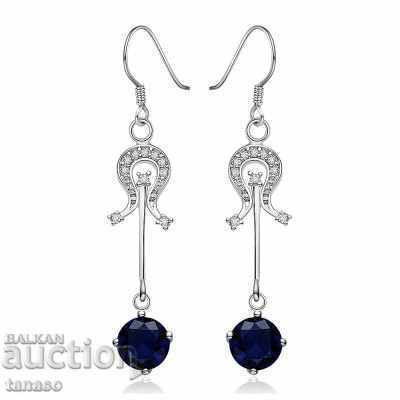 Blue quartz earrings
