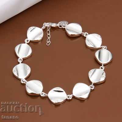Ladies bracelet, chain, silver plated