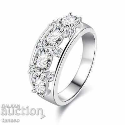 Stylish ring with zircons with price 15.00 BGN | € 7.67 Stylish ring with zircons with price 15.00 BGN | € 7.67