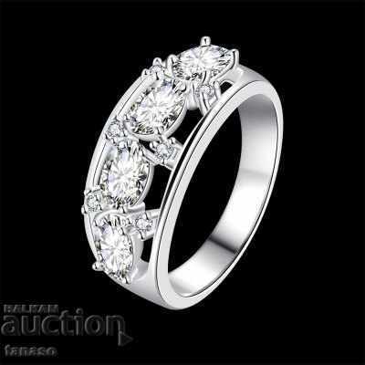 Stylish ring with zircons - 5 Stylish ring with zircons - 5