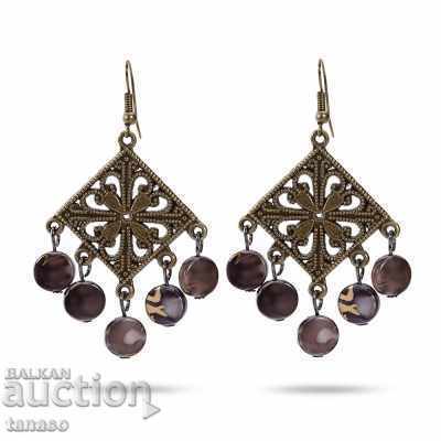 Μποέμ χάλκινα σκουλαρίκια