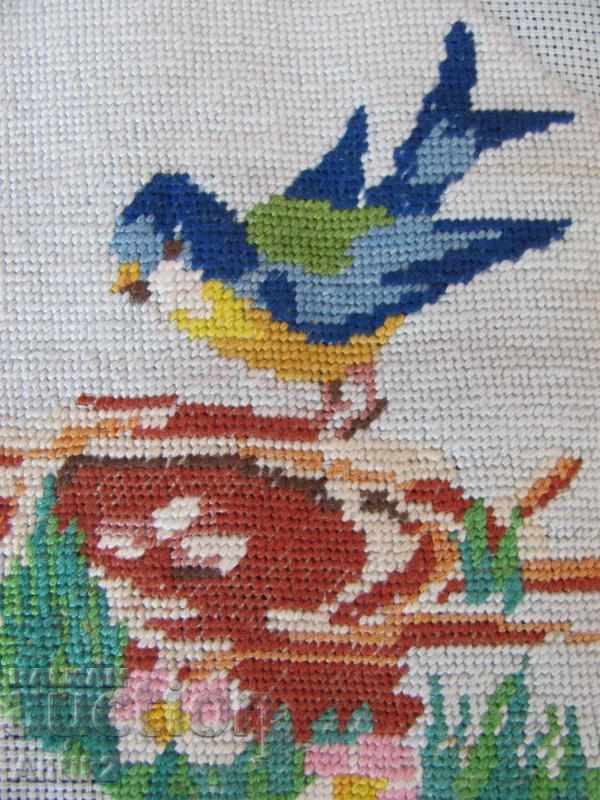 Παλιό χέρι κεντημένο γκοβέλινο και τσάντα - 7