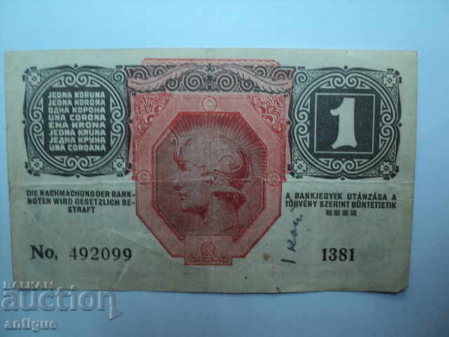 Παράδοση ΑΥΣΤΡΙΑ ΟΥΓΓΑΡΙΑ 1 CORONA 1916χρονο Παράδοση ΑΥΣΤΡΙΑ ΟΥΓΓΑΡΙΑ 1 CORONA 1916χρονο