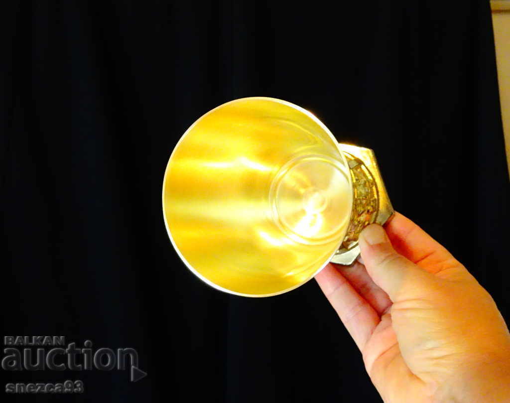 Auction  Bronze wine cup 400 ml, vines, grapes