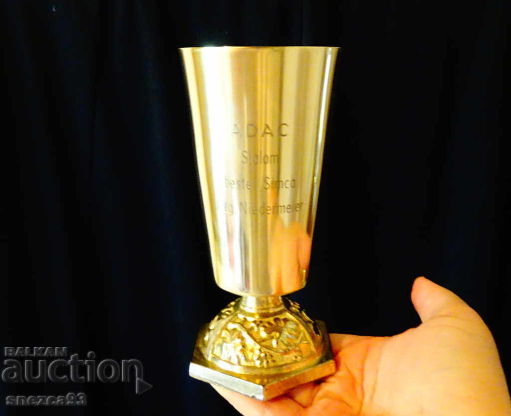 Bronze wine cup 400 ml, vines, grapes