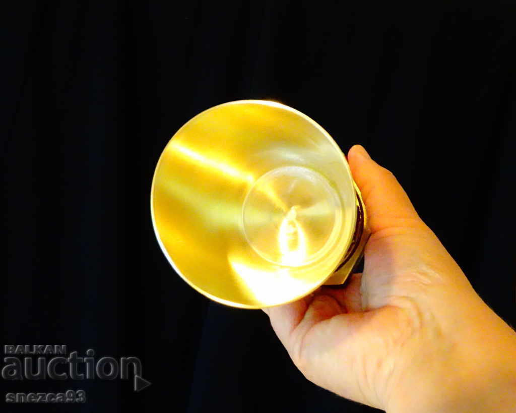 Bronze wine glass 350 ml., vines, grapes - 5 Bronze wine glass 350 ml., vines, grapes - 5