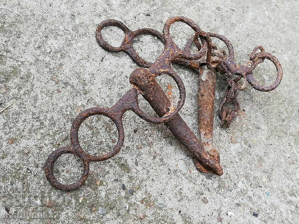 Old forged bridle, wrought iron, harness - 6 Old forged bridle, wrought iron, harness - 6