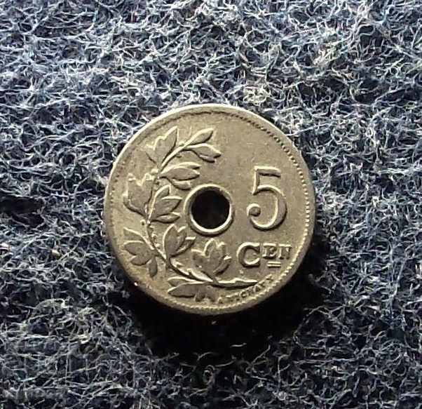5 цента Белгия 1906