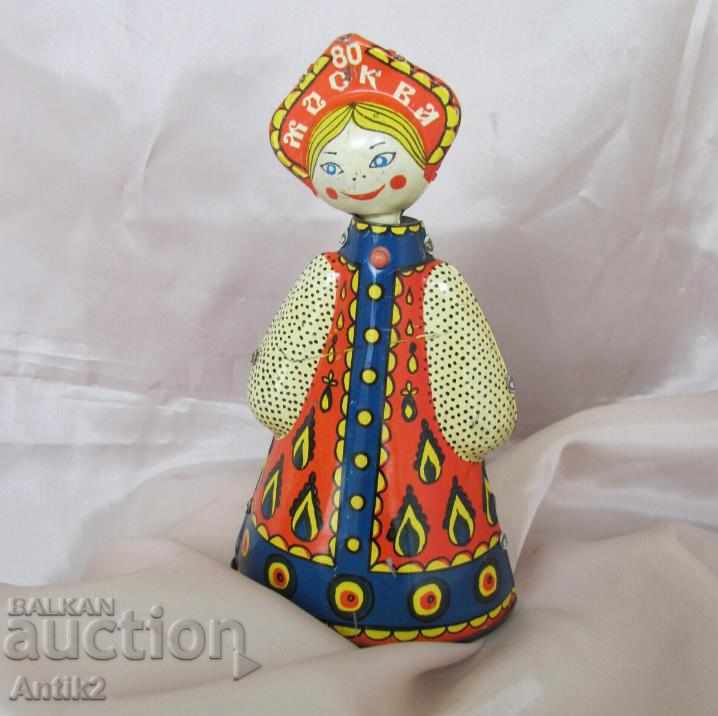 The 80th Olympiad in Moscow Souvenir Metal Mechanized Doll