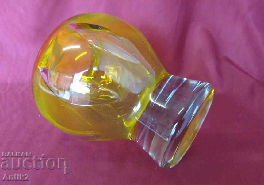 Amber Morano Crystal Glass Massive Cup, Vase - 7