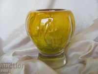 Amber Morano Crystal Glass Massive Cup, Vase