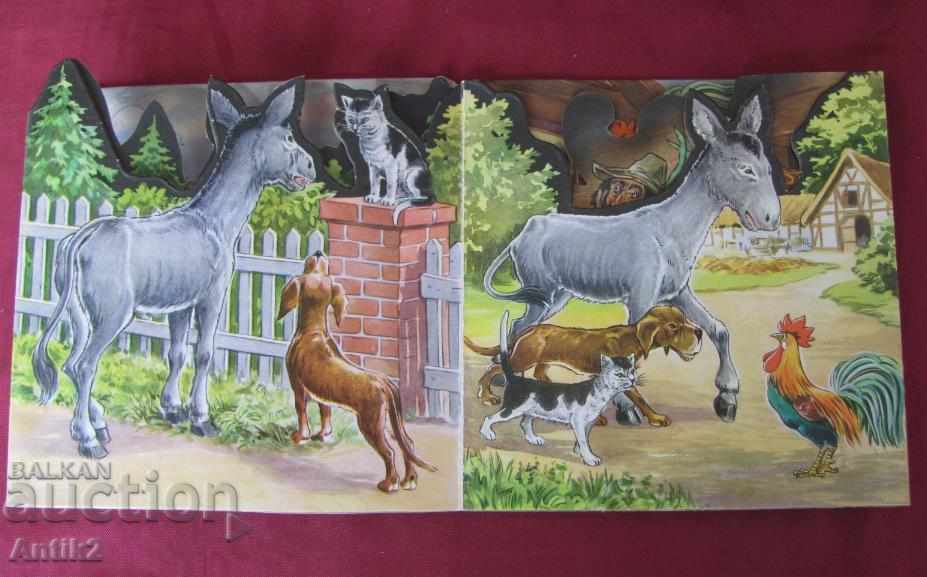 Old Children's Book Germany Bremen Musicians - 6 Old Children's Book Germany Bremen Musicians - 6