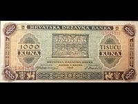 Κροατία 1000 Kuna 1943 Pick 12a Ref 1379 aUnc