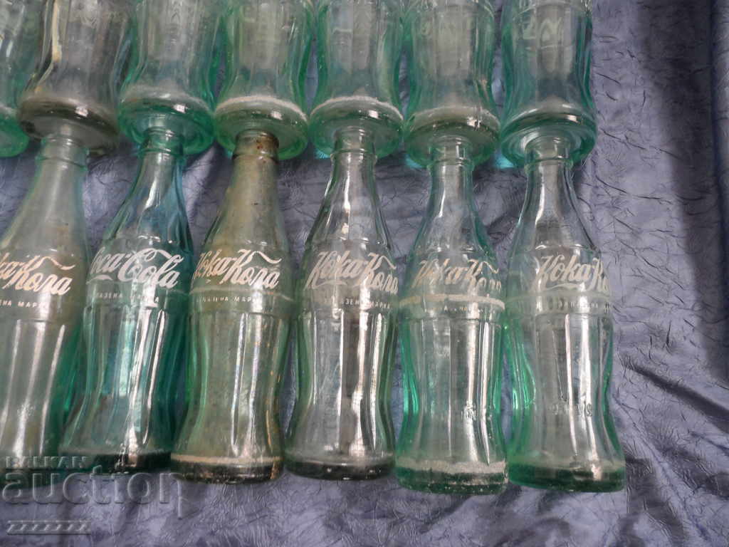COCA - COLA glass bottles - 7 COCA - COLA glass bottles - 7