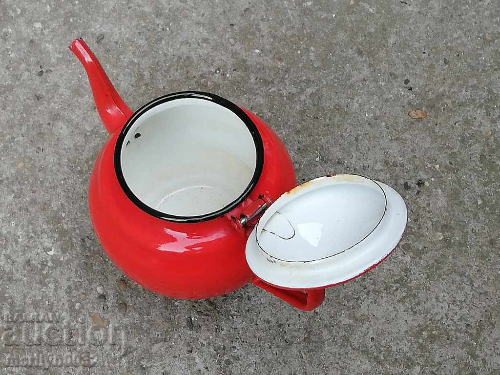 Enamel vessel, teapot, jug, jug, early soc - 5 Enamel vessel, teapot, jug, jug, early soc - 5