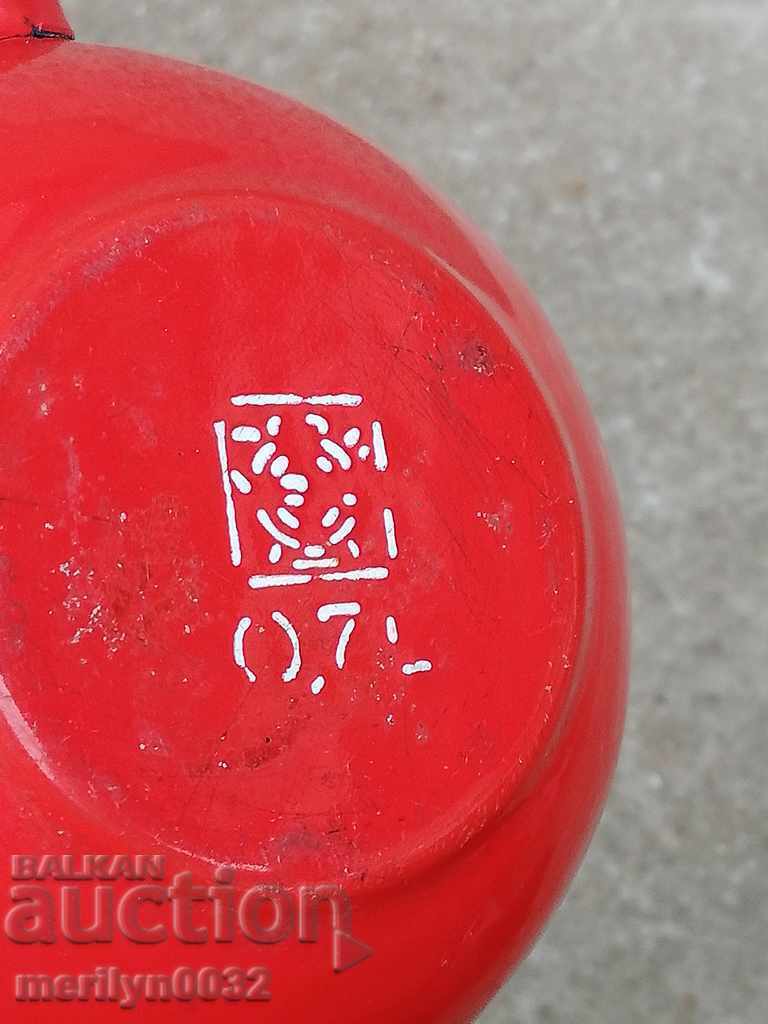 Enamel vessel, teapot, jug, jug, early soc - 6 Enamel vessel, teapot, jug, jug, early soc - 6