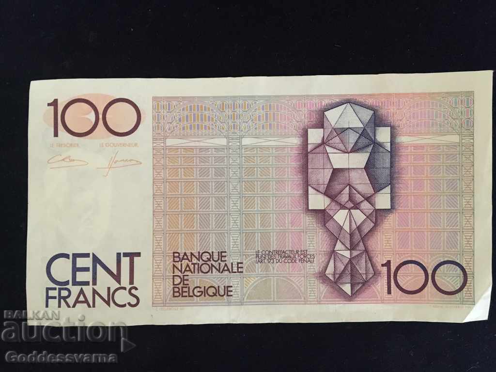 Auction Belgium 100 Francs 1982-94 P142 ref 2870 Auction Belgium 100 Francs 1982-94 P142 ref 2870