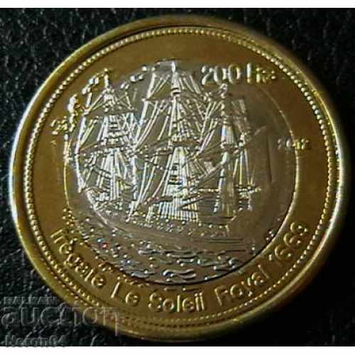 200 francs 2012, Basas to India