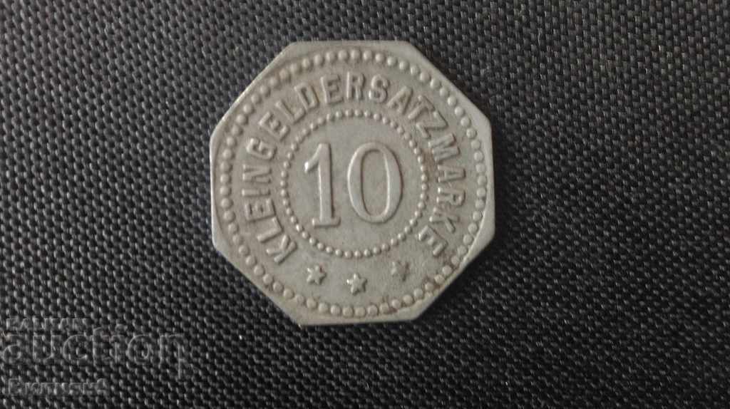 10 Marks 1917 Germany Crailsheim Rare Quality