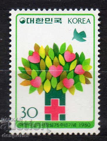 1980. Sud. Coreea. Crucea rosie coreeană de 75 de ani.