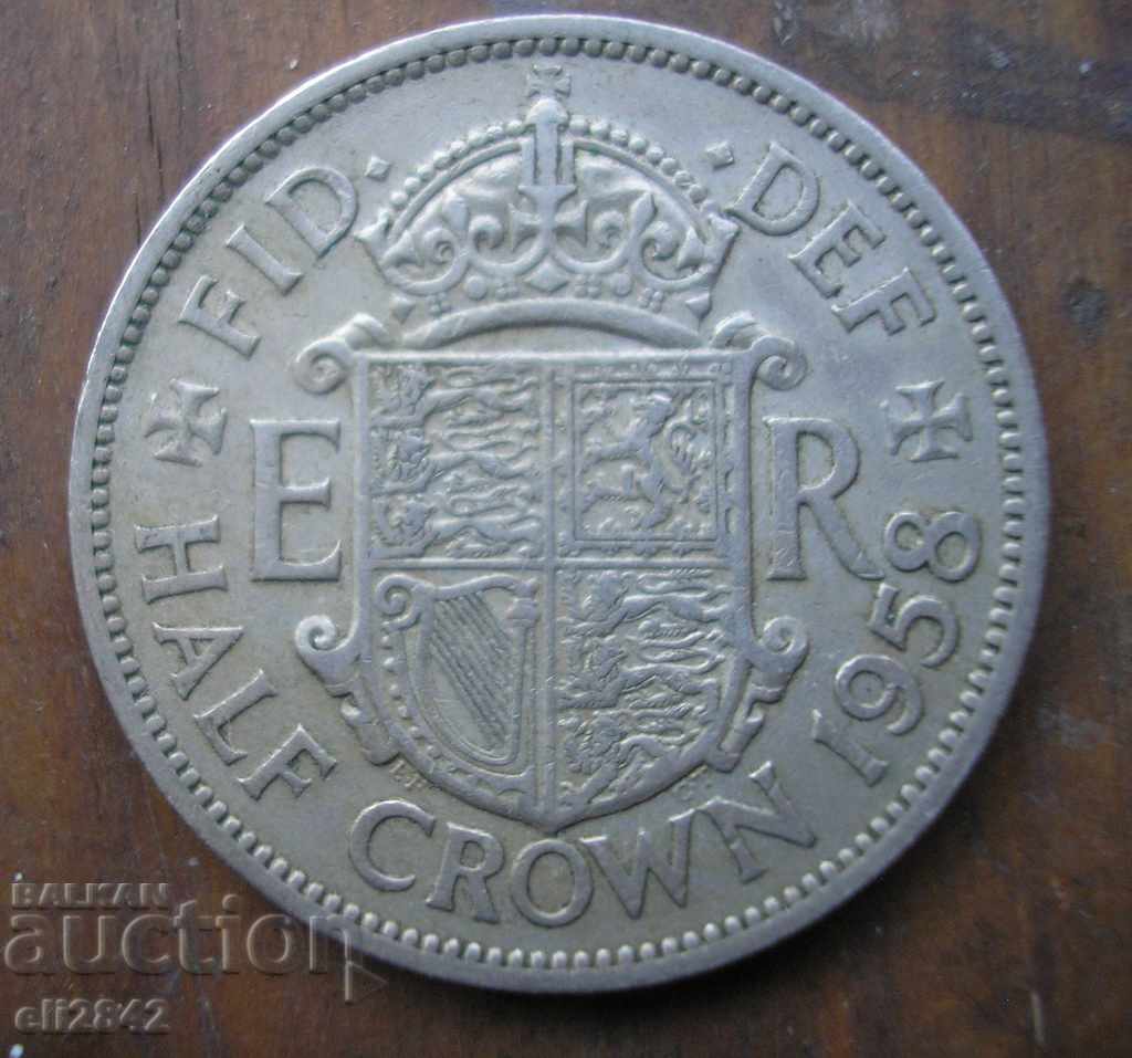1/2 крона Великобритания 1958 г.  ½ Crown Elizabeth II