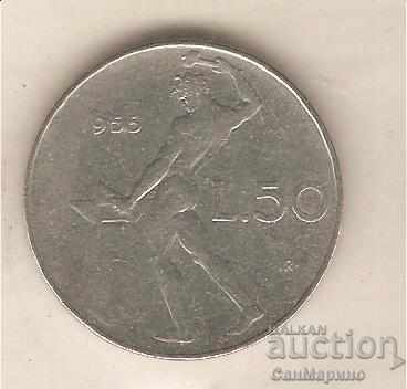 +Италия  50  лири  1955 г.