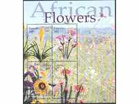 Clean Block Flora Flowers Orchids 2004 by Lesotho