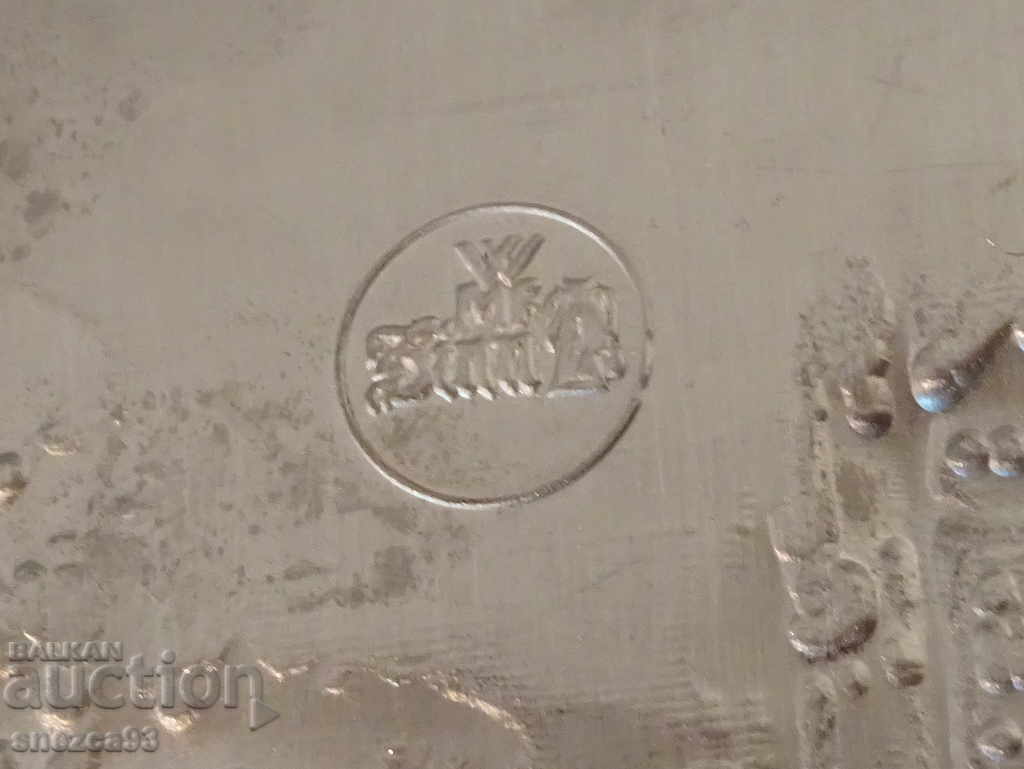 WMF embossed panel, pewter painting Spring. - 6 WMF embossed panel, pewter painting Spring. - 6