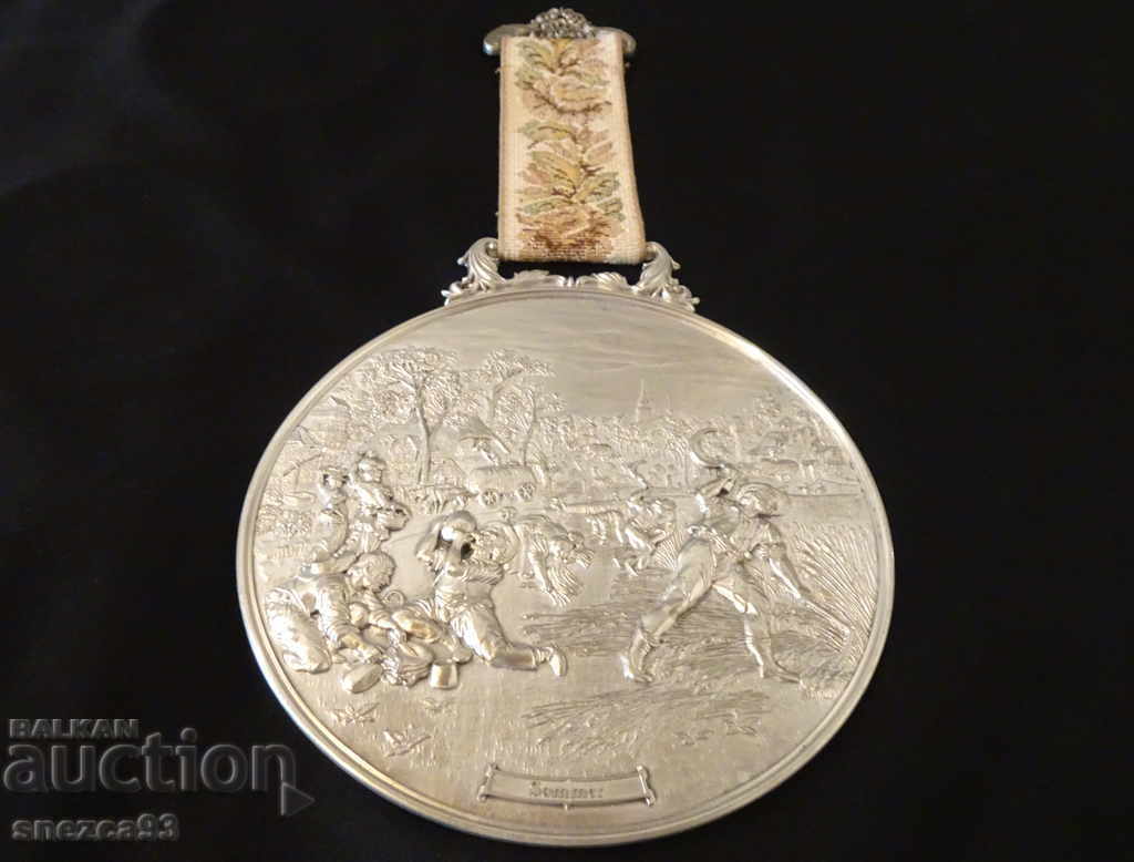 WMF embossed panel, tin painting Summer. - 6 WMF embossed panel, tin painting Summer. - 6