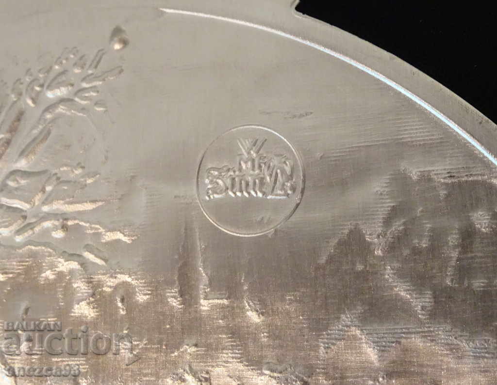 WMF embossed panel, pewter painting Autumn. - 7 WMF embossed panel, pewter painting Autumn. - 7