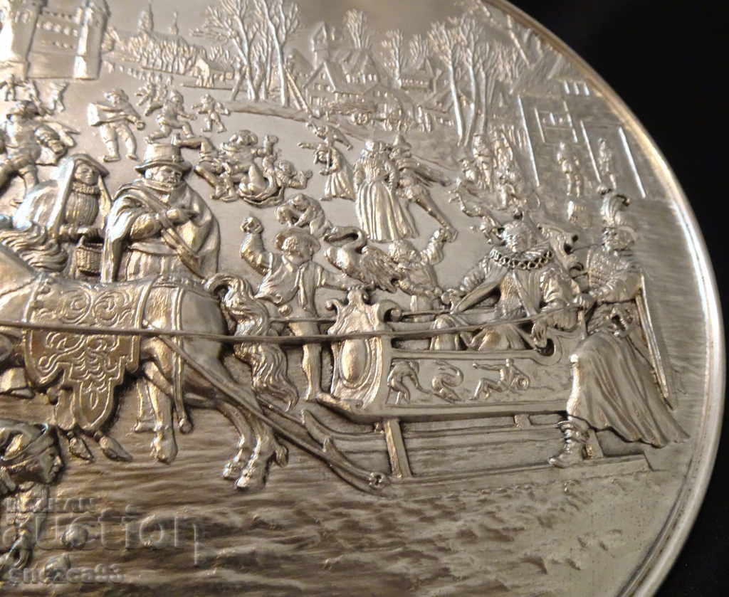 Delivery of WMF embossed panel, tin painting Winter. Delivery of WMF embossed panel, tin painting Winter.