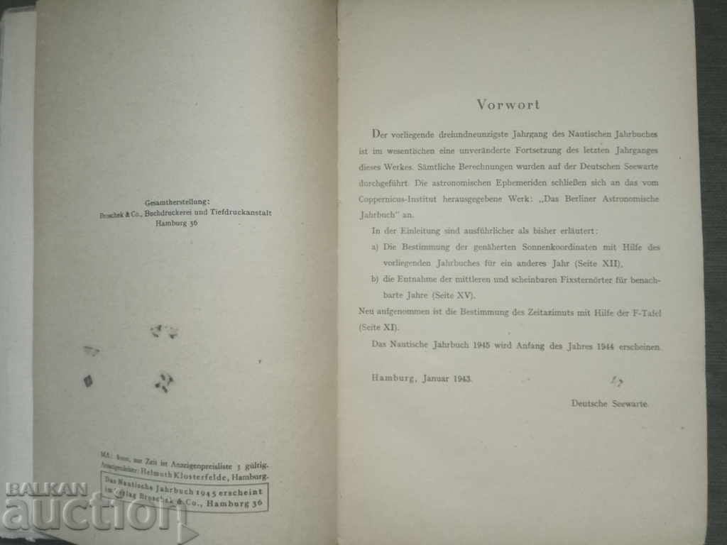 Delivery of Nautical Yearbook: Third Reich - Naval Academy Delivery of Nautical Yearbook: Third Reich - Naval Academy