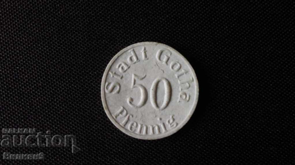 50 pfennigs 1920 Germany - Goth porcelain Row