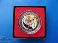 Tiger Year '' 925 Silver 28 g 38.5 mm. UNC PROOF