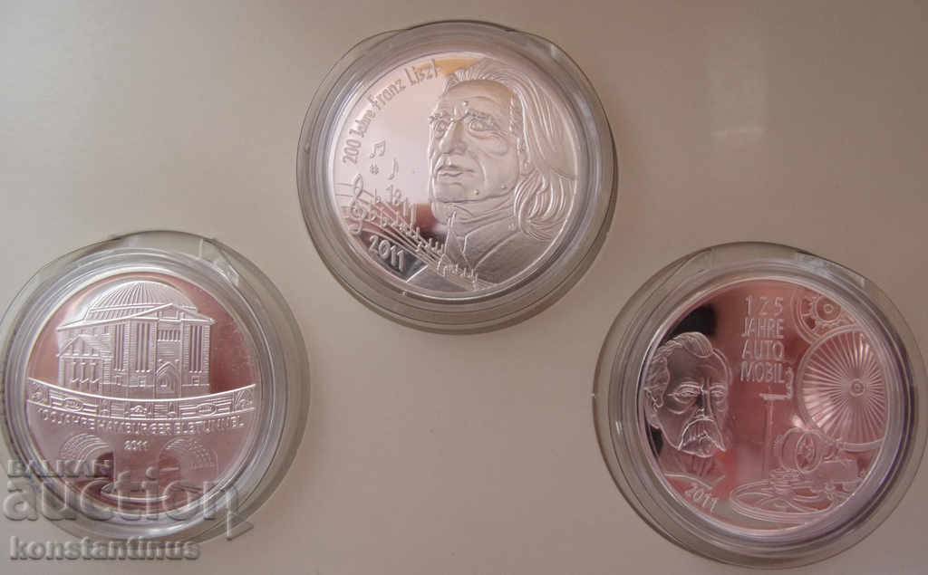 Livrarea Germania 6 x 10 € 2011 Proba 35,1 mm. 16 g UNC PROOF