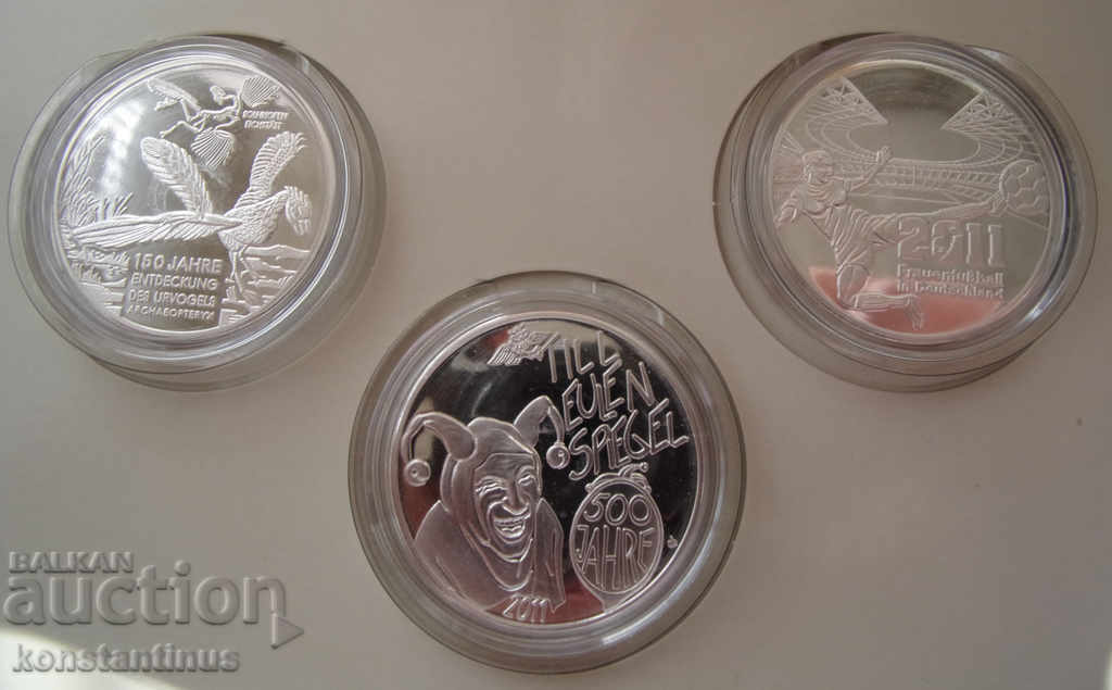 Germania 6 x 10 € 2011 Proba 35,1 mm. 16 g UNC PROOF - 5